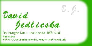 david jedlicska business card